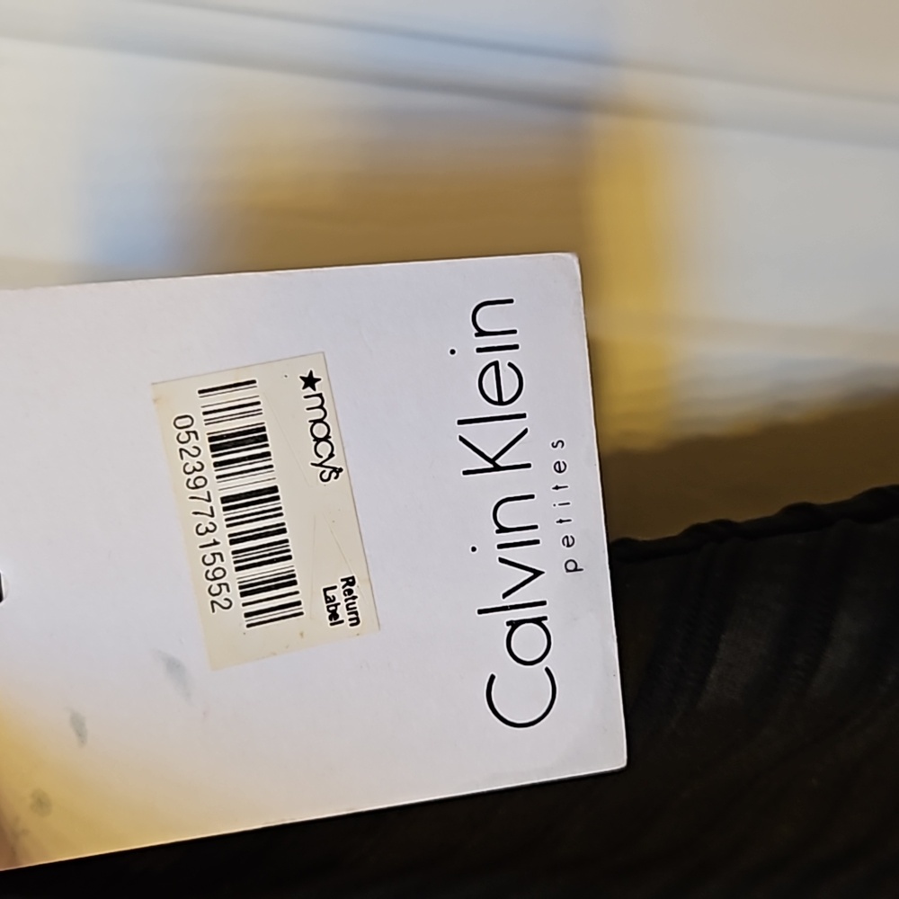 NWT Calvin Klein Women's Black Stripe Ribbed Knit Sleeveless Sheath Dress - Picture 6 of 8
